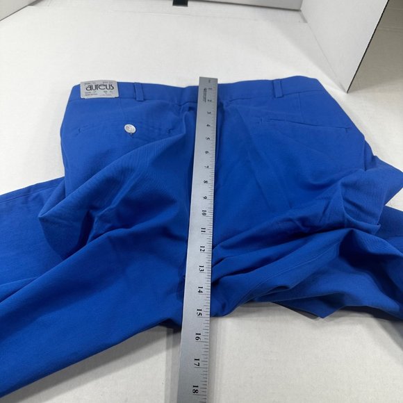 Aureus Men's Sz 36 Pant Pleated Raw Hem Needs To Be Tailored Blue New With Tags - Picture 12 of 16